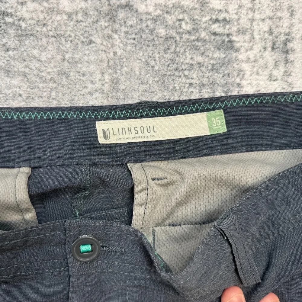 Linksoul Pants Mens 35 Navy Boardwalker Performance Golf Chino Travel Stretch